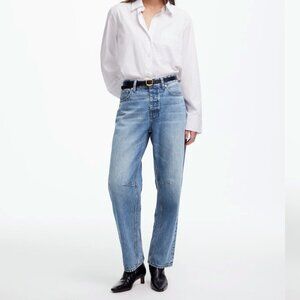 Madewell Darted Barrel-Leg Jean in Dobbins Wash, Size 27